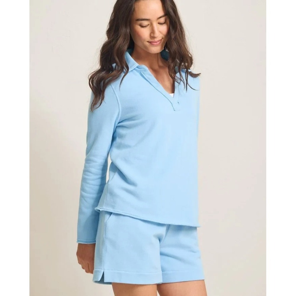 Tommy Bahama Marina Del Mar Long Sleeve‎ Popover Top Womens XL Chambray Blue